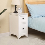 20-25cm Small Cabinet Solid Wood Mini Storage Cabinet Simple Bedside Cabinet Ultra Narrow Bedside Ca