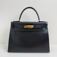 Hermes /愛馬仕 kelly 28 黑金box 手提包