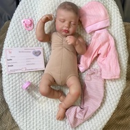 MRB 20 นิ้วเหมือนจริงทาสีตุ๊กตาเด็กทารก Reborn LouLou 3D ผิวเหมือนจริงเด็กสาวไวนิลทารกแรกเกิดตุ๊กตาข