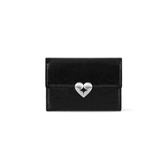 GENUINE FENNEC HEARTY FLAP WALLET - BLACK