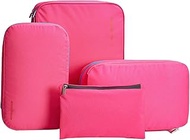 BeeNesting Compression Packing Cubes 2 set for travel Small Luggage Organizer Bags for BackPack (Pin