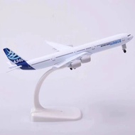 20cm prototype A340 model with wheels, alloy material, triplane model decoration