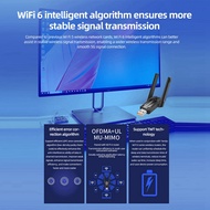 AX900 USB WiFi6 Adapter 2.4G/5Ghz Bluetooth5.4 900Mbps USB Dongle Wireless WLAN Receiver for Win7/10