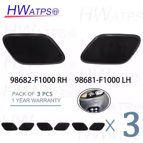3SET 98682-F1000 (RH) & 98681-F1000 (LH) Pair Front Bumper Headlight Washer Nozzle Cover Cap For Kia