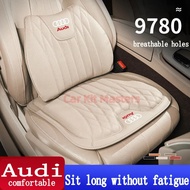 Audi A4 A3 A5 car seat cushion lumbar support Breathable perforated cooling pad high-quality leather