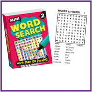 Word Search Book for Kids | Mini Word Search | Crossword Puzzle Book | Word Games | Brain Teaser
