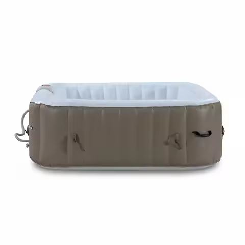 Inflatable Hot Tub, 185x185x65cm Square Spa Tub, 6 Person Portable Hot Tub, PVC Outdoor Swimming Poo