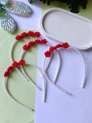 Bando Mawar Merah Putih / Bando Edisi Kemerdekaan Mawar Merah Putih / Bandana Merah Putih