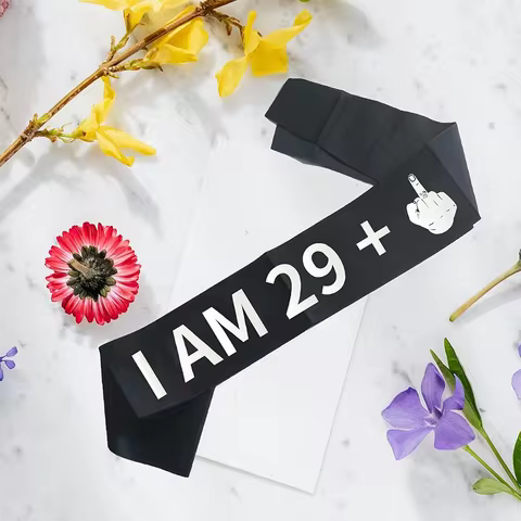 “I AM 29+1” Sash Funny 30th Birthday Sash for Women Men Thirty Years Old Birthday Party Supplies Dec