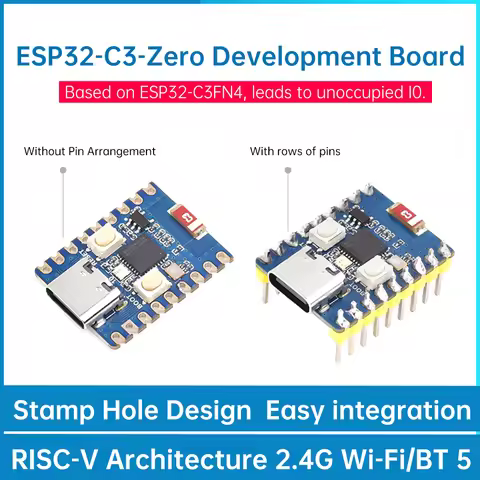 ESP32 ESP32-C3-Zero Mini WiFi Bluetooth 5 Development Board Single Core Processor Based on ESP32-C3F