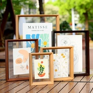 Double-Sided Transparent Photo Frame Table Acrylic Picture Frame Plant Specimen a Puzzle Frame diy M