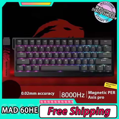 MADCATZ MAD 60HE Keyboard Magnetic Switch MAD68HE Rapid Trigger Wired Gaming Keyboard Hotswap Custom