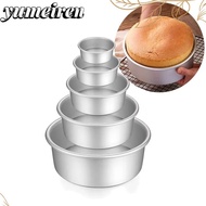 YUMEIREN Cake Tin, 4/5/6/7/8/9/10 Inch Aluminum Alloy Cake Bake Pan,  Non-Stick Heat-Resistant Round