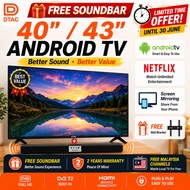 Smart TV 32,40,43,50,55 inch TV Murah  MYTV LED DTAC Smart TV With Android TV/WiFi/Netflix/YouTube