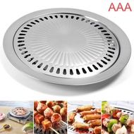 Smokeless Round Stovetop Grill Tray Non-stick Roasting Pan for Indoor Outdoor BBQ
