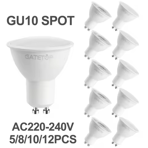 5/8/10/12pcs Dimmable GU10 Led Spotlight 220V Warm light 3000K 4000K 6000K Dimming Bulb Replace 50W 