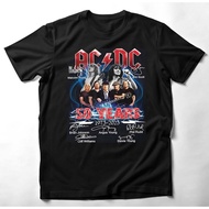 Latest Viral Distro Music T-Shirt ACDC 50 YEARS material 24s