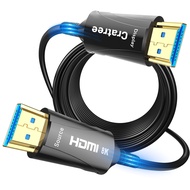 8K Fiber Optic HDMI Cable Long 50FT/15M CL2 in Wall - 48Gbps HDMI 2.1,Ultra High Speed HDMI Cord,8K 