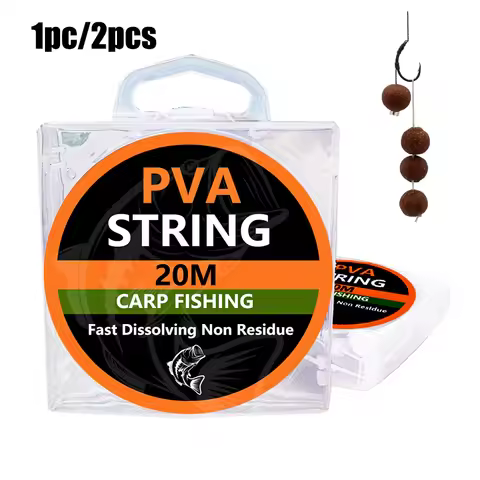 1/2pcs 20m Fast-Dissolving PVA String for Carp Fishing - Zero-Residue Non-Residue Line, Ultra-Strong
