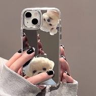 Makeup Mirror Phone Case Mirror Phone Protective Case Suitable for Apple 14 Color Border Phone Case 
