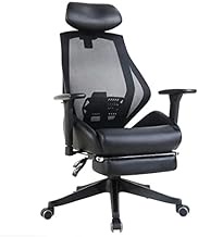 Office Chair Gaming Chair Ergonomic Computer Rotating Racing Chair PU Seat Office Chair Game Swivel Chair Boss Chair (Color : Black) hopeful