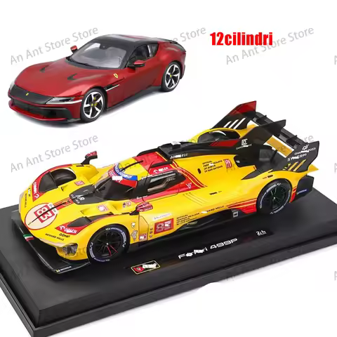 burago 1:24 499p 83 Ferrari 12cilindri Alloy Miniature Die-Casting Car Model Simulation Collectible 
