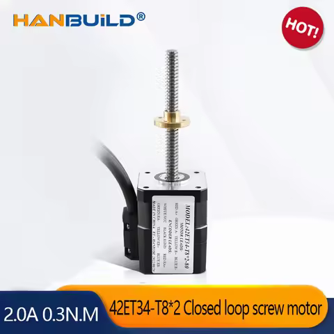 NEMA17 Closed loop screw motor 2A 0.3N.m Step-servo motor 42ET34-T8*2 310mm+ CL42 Servo Driver CNC C