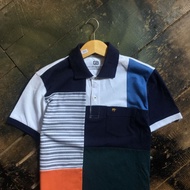 POLO shirt G0LDEN-BER color block size M second hand authentic
