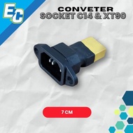 XT90 Male to C14 Male Socket Converter