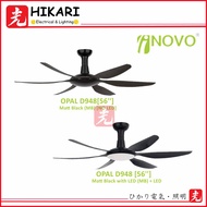 INOVO Ceiling Fan OPAL D948 (140CM/56") 6 Blade DC MOTOR - White (WH) / Matte Black (MB) / Matte Black with Mahogany