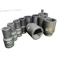 3/4 tube" 80mm long black Santa type 6 sides CR-Mo, size 16-46mm