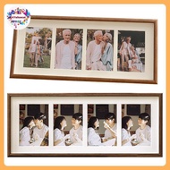 AY 8x20 Wood Picture Frame - 8x20 Photo Frame With Mat Display 4Pcs 4x6 Photos, 4x6 Picture Frame Wo