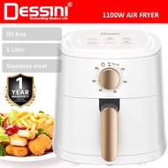 DESSINI Air Fryer 4 Liter Electric Oven Convection  Toaster Timer Oil Free Roaster Breakfast Machine