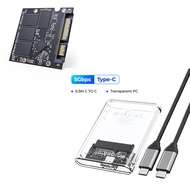 ORICO กล่องใส่ฮาร์ดดิสก์ Type-C ขนาด2.5นิ้วครึ่งหนึ่งรองรับ5Gbps โปร่งใสนอนอัตโนมัติสำหรับครึ่งผอม2.