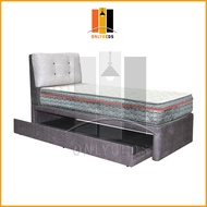 Pull Out Bed Frame-Single /Super Single-Fabric/PVC Leather/Velvet