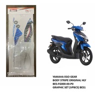 Original HLY Yamaha Ego Gear Body Stripe Graphic Set Sekali Emblem BES-FG000-00-P0 VPBC5 BES1