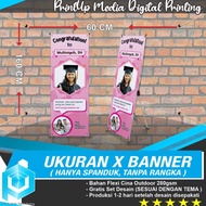 Spesial Cetak Spanduk Banner Baliho X Banner Wisuda Free Desain Custom