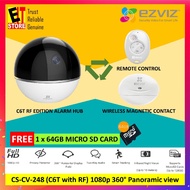 EZVIZ C6T Wireless IP Camera with Alarm Hub with RF EDITION Mini 360 Plus 1080P Full HD IP CAMERA +F