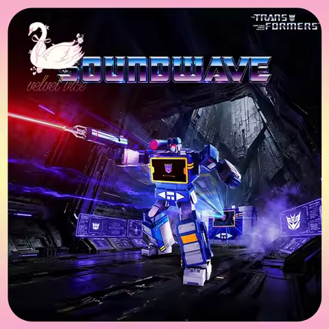 Original Robosen Transformers G1​ Auto-Converting Soundwave Robotic Anime Peripheral Voice Control C