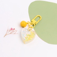 Heart Filled Sparkling Charm Phone Charm Headset Pendant Colorful Heart Pendant Keychain Love Bell Keychain