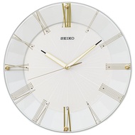 Seiko Clock Wall Clock Radio Analog White Pearl KX214H SEIKO Diameter 32.7×4.6cm