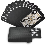 Joyoldelf Playing Cards, Black Playing Cards & Waterproof Playing Cards & Plastic Playing Cards with