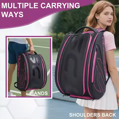 Portable Hook Pickleball Racquet Backpack Unisex Waterproof Padel Pickleball Racket Storage Bag Shoe