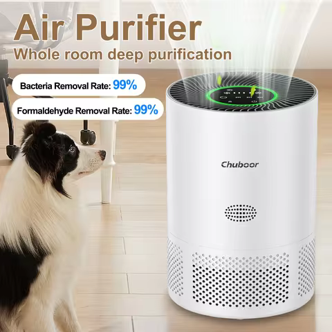 Home air purifier H13 HEPA Allergies Pet Hair in Bedroom Covers Up to 360 ft² 3-in-1 Filter with HEP