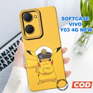 Softcase Vivo Y03 Terbaru motif pikachu case full cover bisa untuk semua type vivo - Softcase - Kesi