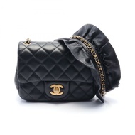CHANEL CC 馬特拉斯單肩包 30605511 小羊皮黑二手女式 Coco