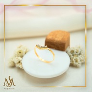 Masdja Aurel Adult Ring White Light Gold Half Gram Luxury 0.5 Gram/ Get Gold Note