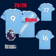 25/26 HAALAND soccer clothe 25/26 Man City Home Jersey STONES DEBRUYNE FODEN GREALISH AKE RODRIGO fo