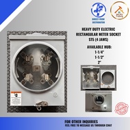 HEAVY DUTY  Electric Rectangular Meter Base / Socket ST5 (4 JAWS) (1 1/4" 1 1/2" 2" HUB) JFI