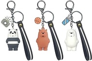 Cute Bear Keychain, ICE BEAR/GRIZZLY/PANDA Cute Cartoon Keychain Perfect Gifts: The Three Bare Bears, We Bare Bears